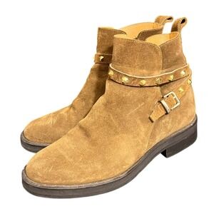 $535 La Canadienne Women's Brown Suede Bruni Ankle Booties Shoes Size 37 US 6.5